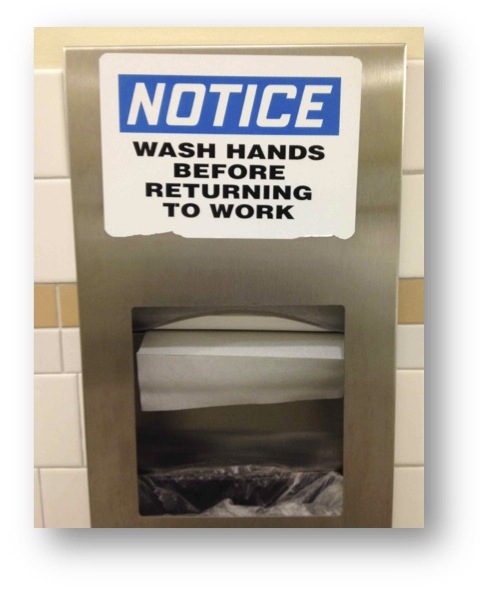 Wash hands notice